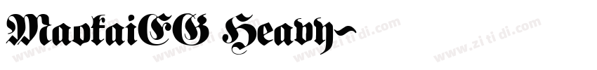 MaokaiEG Heavy字体转换